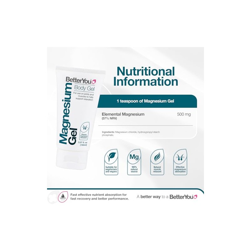 BetterYou Magnesium Gel 150ml