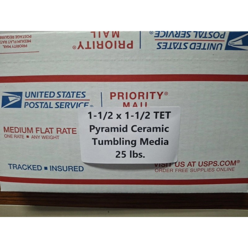 Vibra Finish Company 1-1/2 x 1-1/2 TET Pyramid Ceramic Vibratory