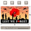 Luminora 72x43inch Remembrance Day Backdrop Lest We Forget Red Poppy