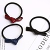 leather ribbon hair tie / 레더 리본 머리끈