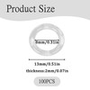100 Pack Clear Roman Blind Rings for Window Curtain Plastic