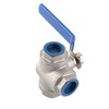 1pc Stainless Steel SUS304 Pipe Ball Valve Three Way T