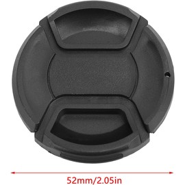 Gugxiom Cubierta de la Tapa de la Lente, Cubierta de la Lente de Pellizco Central con Correa Antipérdida, para Accesorios de Cámara (52mm)