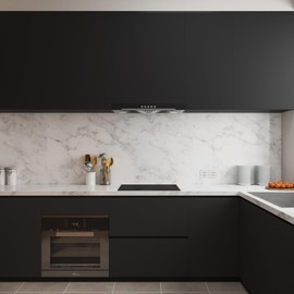 VEELIKE 15.7''x236'' Black Contact Paper for Cabinets Self Adhesive Black Wallpaper Peel and Stick Bedroom Waterproof Removable Matte Black Wallpaper for Appliance Desk Furniture Shelf Wall Countertop