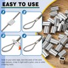 Yaocom 200 Pcs 1/8 Aluminum Crimping Loop Sleeve Cable Crimp