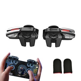 Cuifati High Sensitivity Mobile Game Controller Trigger, Dual Operation Finger Sleeve and Control Button, Comfortable Design, Durable Materials, Wide Compatibility