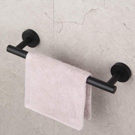 GERZWY 9-Inch Small Kitchen Towel Bar SUS 304 Stainless Steel Cabinet Hand Towel Bar Wall Mounted Bathroom Organizer Matte Black AG1101C23-BK