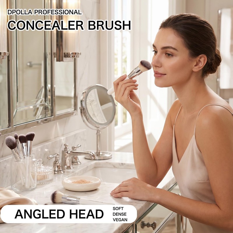 MOTIBACK 3 Piece Makeup Brush Set for Face and Eye