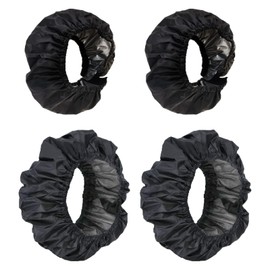 JPESYGFDK Pack of 4 Pushchair Wheel Covers for Babies, Waterproof and Dirt-Resistant Wheel Protection Cover, Wheelchair Protection Cover for Prams, Dustproof Pram Accessories (Black)