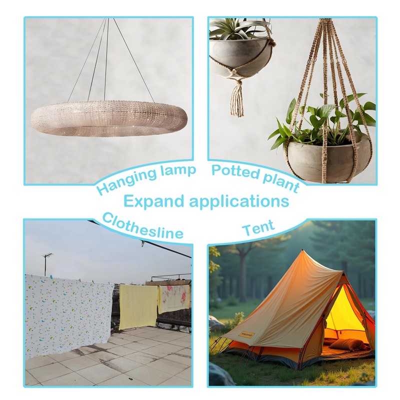 57lilina 10Pcs Plastic Kayak Pad Eye Kit, Nylon Bungee Deck