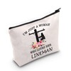 LEVLO I'm Just A Women Who Loves Her Lineman Wife Lineman Girlfriend Lineman Sister Lineman Pride Life Inspired Gift, Loves Her Lineman