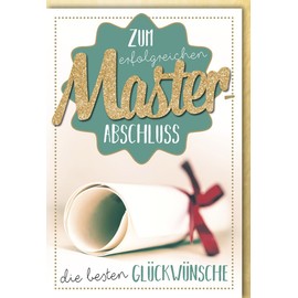 Verlag Dominique Master Glitter Glitter Exam Card Document Roll with Envelope