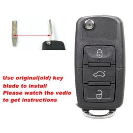 3 Buttons VW Key Fob with Pin Removal Tools For Volkswagen Transpoter Golf MK6 Seat Ibiza Leon Polo Beetle Caddy Bora Passat Skoda Octavia MK3 Key Fob