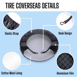 Autotech Park Protective Tire Covers 4 Pack for RVs, Trailers, Campers, SUVs, and Trucks. Oxford Material for Ultimate Protection in All Seasons. Durable Covers for Tires with 27-29 Inches Diameter