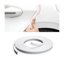 CGEAMDY Car Edge Protection Strip, Car Edge Trim, U-Shaped Door Edge Protection Strip, Rubber Seal Protection, Door Protection Strip, Suitable for Most Models (White)