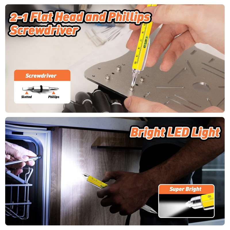 Gifts for Men, Stocking Stuffers for Men, Multitool Pen 9