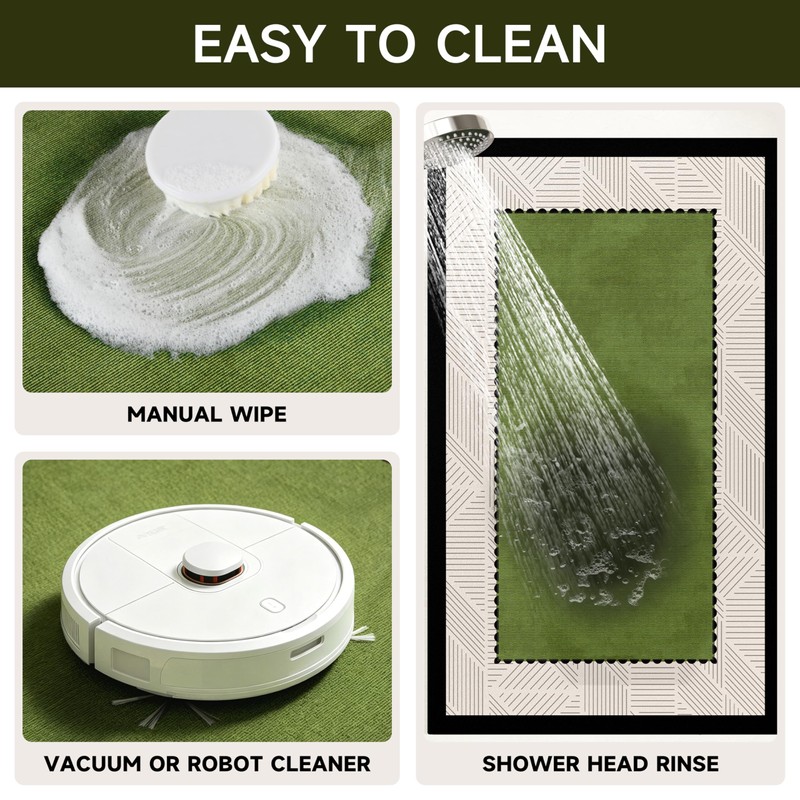 Ultra Thin Bath Mat 24"x16",Absorbent Quick Dry Washable Bath Rug,