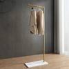 ZHBHYZ Gold clothing rack with Marble Base,Modern clothes racks for