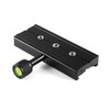 Black QR-120 Clamp Adapter For Quick Release Plate 1/4" 3/8"