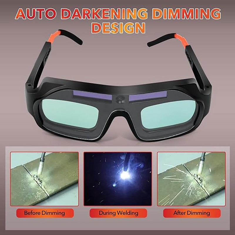 True Color Solar Auto Darkening Welding Goggles, Safety Protective Welding