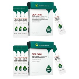 Farmstay Cica Farm Night Repair Sleeping Mask 4ml, Pack of 20, 2 packs / 팜스테이 시카 팜 나이트 리페어 슬리핑 마스크 4ml, 20개입, 2개