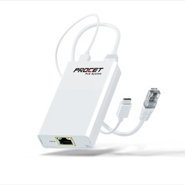 Gigabit PoE Splitter USB C 5V 3A, PoE to USB-C Adapter, IEEE 802.3at Compliant 10/100/1000Mbps for Raspberry Pi 4, Security IP Cameras and More, PT-ATC-5V