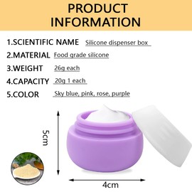 Tarro de Ciaje con Tapa, Envases de Loción de Viaje, Frascos para Accesorios de Viaje, Tarros Contenedores de Viaje, Envases de Viaje con Tapa, Tarro de Crema
