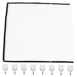 jojofuny Portable Projection Screen Polyester Cloth Home Outdoor Movie Screen High Brightness Easy Roll up