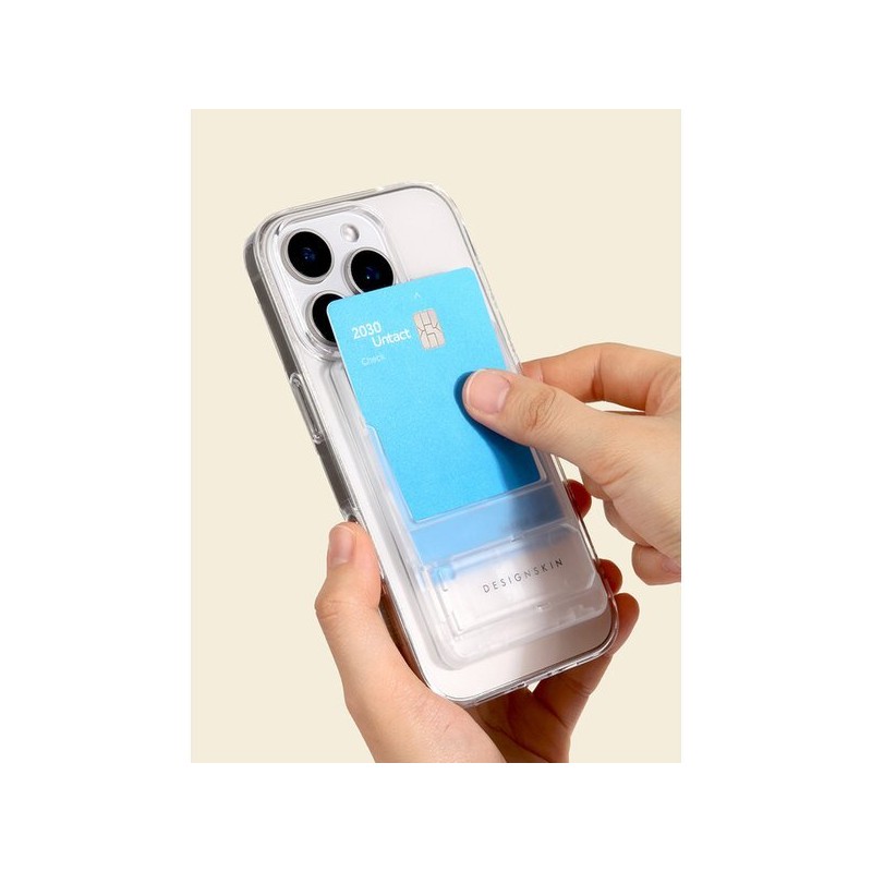 Designskin (신세계김해점)( 유니버셜 ) 맥세이프 카드 포켓(스탠드)-매트클리어 ITM39999 (Shinsegae Gimhae