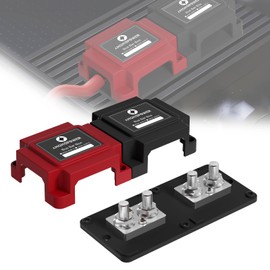 jamgoer 600A Bus Bar 12V Waterproof Power Distribution Block Heavy Duty with 4 x M10(3/8") Terminal Studs Module Design for Automotive RV Car Marine Truck Boat