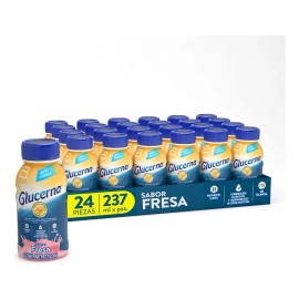 Glucerna 24 Pack Fresa Bebida, Sin Azúcar, Vitaminas Fresa