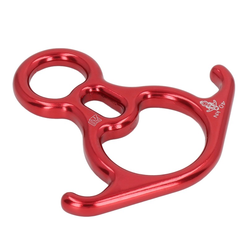 Descender Gear Aluminium Alloy 40KN Pulling Force Ox Horn Shaped