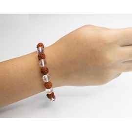 Zap Impex Certified Natural Gemstone Bracelet - Pearl Bracelets for Women and Men with Certificate of Authenticity, Ideal as a Gift and Well-being, Gemstone, Rudrakhsa