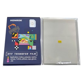 HONROK DTF Transfer Film A3 (11.7” x 16.5”) Double-Sided Matte Pre Treat A3 DTF Transfer Paper for DTF Printers DIY Direct to Film Print on T-Shirts Cotton (50 Sheets)