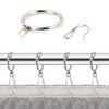 30 Sets Metal Drapery Curtain Rings with Curtain Pin Hooks,ZAAWUUT