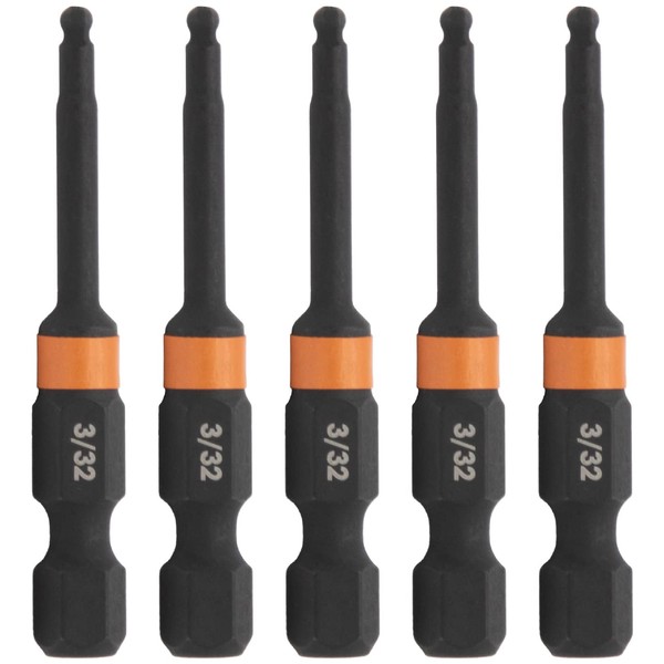 Ball-End Hex 3/32'' Impact Driver Bit - Railer Allen Wrench