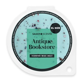 Sassy Shop Wax - Scented Wax Melt, Antique Bookstore - Organic Soy Blend Wax Melts - Luxurious, Long-Lasting Fragrances for Any Living Space - Vegan Friendly, XL Size 70g