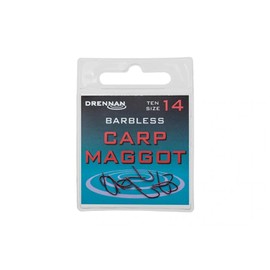 Drennan Barbless Carp Maggot Hooks to Nylon: 12