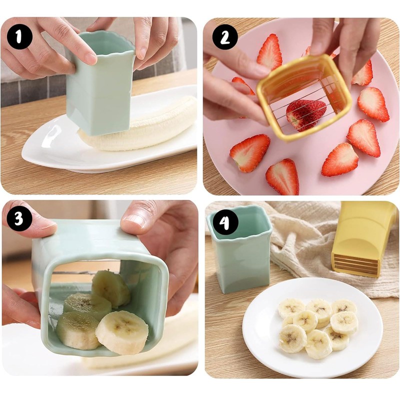 3 Pieces Cup Cutter, Cup Fruit Cutter - Cup Slicer