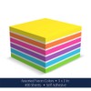 iScholar IQ Neon Sticky Notes Cube, 3 x 3 Inches,