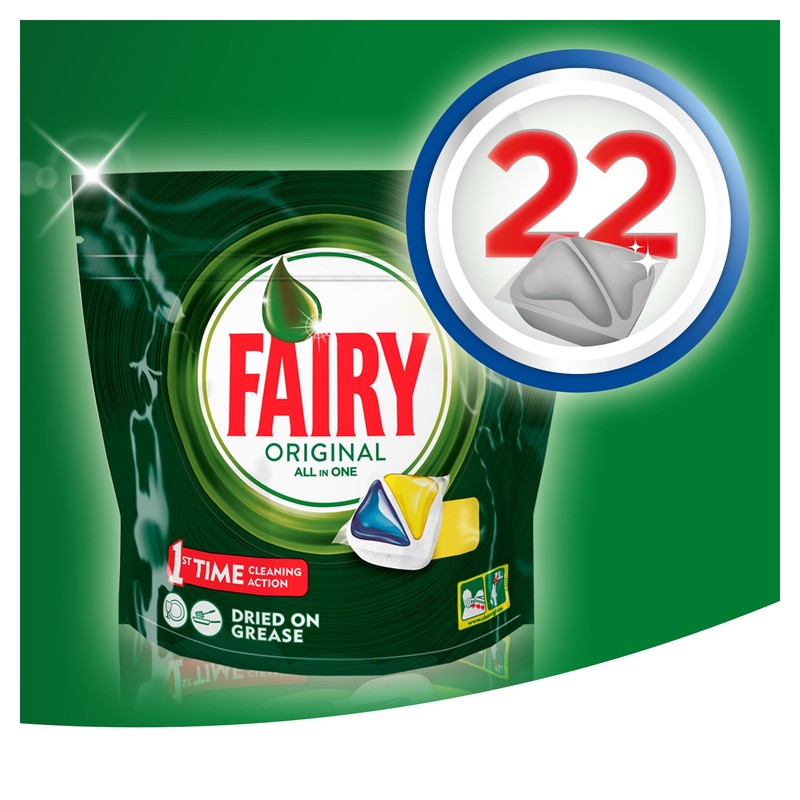 Fairy Original Dishwasher Tablets Lemon (22 Tablets)