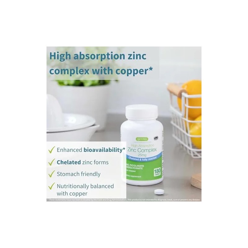 Igennus Zinc Quelado 25 Mg Igennus 180 Tabletas