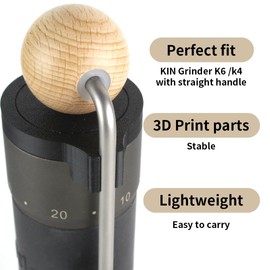 Sealed handle storage cover for kingrinder k4-k6 Manual coffee grinder handle Convenient for home storage and camping (K4-K6（Straight Handle）)