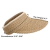 Simplicity Women's Wide Brim Roll-up Package Straw Hat Sun Visor,