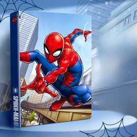 Isabella MOONA4 Elsa Display Book Folder 30 Pockets Presentation Project Book Document Folder with Plastic Sleeves,Lightweight Wallets for Document Office School for Kids Adults (Spider)