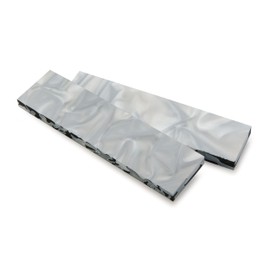 WOODRIVER Acrylic Knife Scale - 3/8" x 1-1/2" x 6" - Black & White