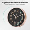 VIKMARI 10 Inch Wall Clock, Silent Black & Gold Easy