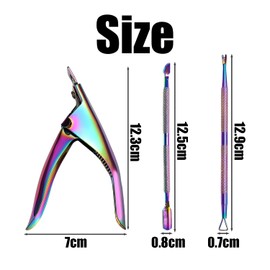 1 -Teiliges Edelstahl -Nagelschneider Und 2 -Teilige Keratin -Push -Messer -Werkzeuge, Nagel -Maniküre -Werkzeuge, Nagel -Art -Accessoires, Nagelpflegevorräte.