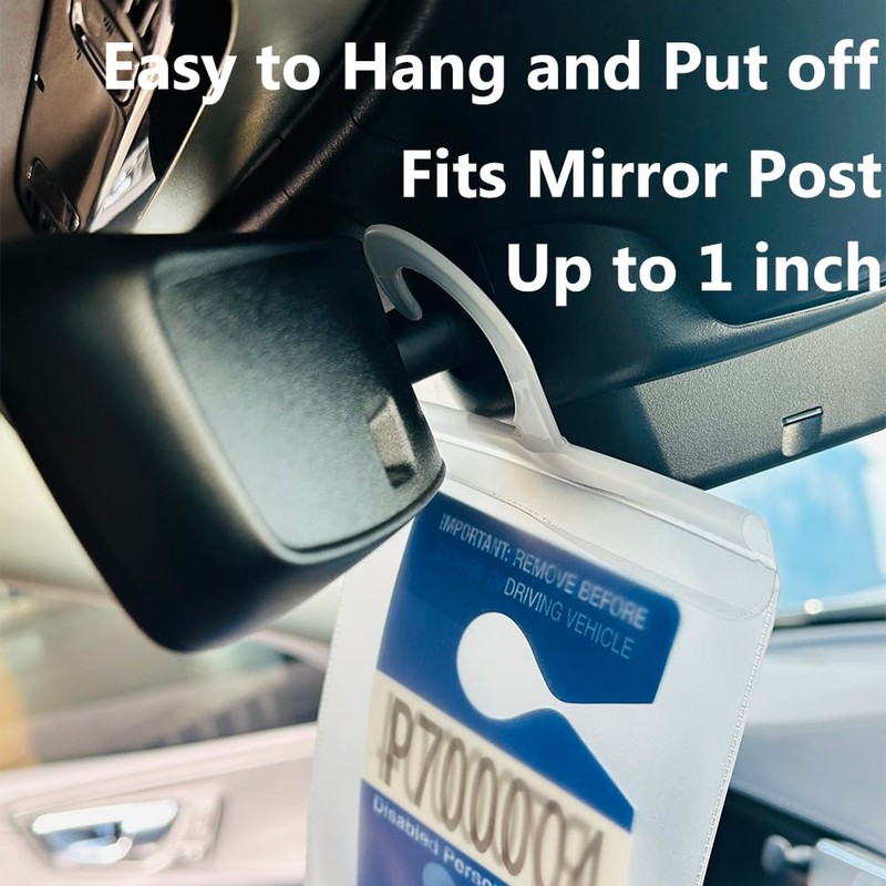 Encell Handicap Placard Holder 2PCS Clear Disabled Parking Permit Placard