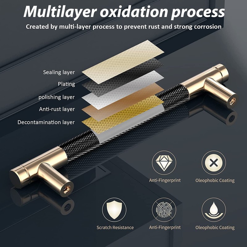 10 Pack Black Cabinet Handles , 6" Drawer Pull, Cabinet